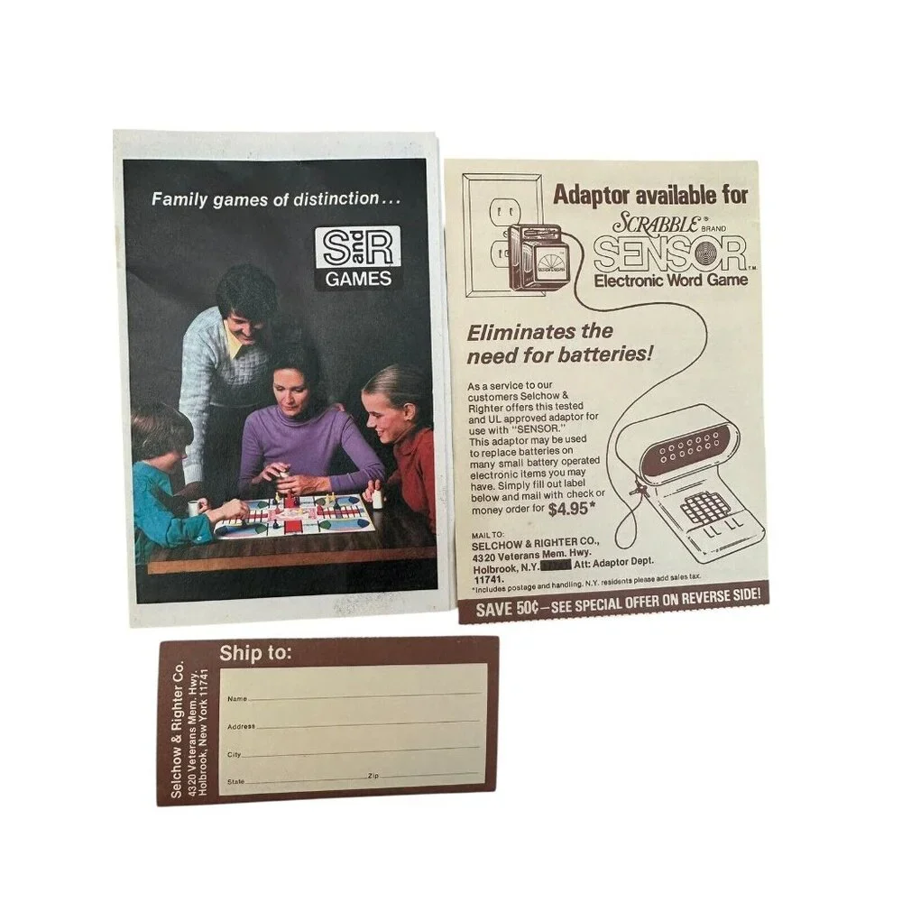 Vintage Electronic Scrabble Word Game By Selchow & Righter USA 1970s, Works!